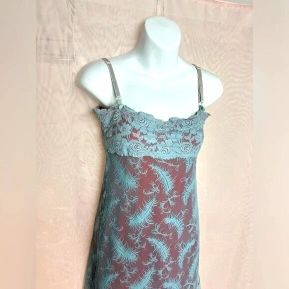 Tripp NYC Vintage 90s Mini Dress Blue Red Lace - Picture 6 of 13